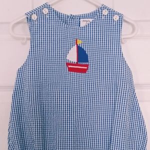 Simply Smock Seersucker Sailboat Bubble